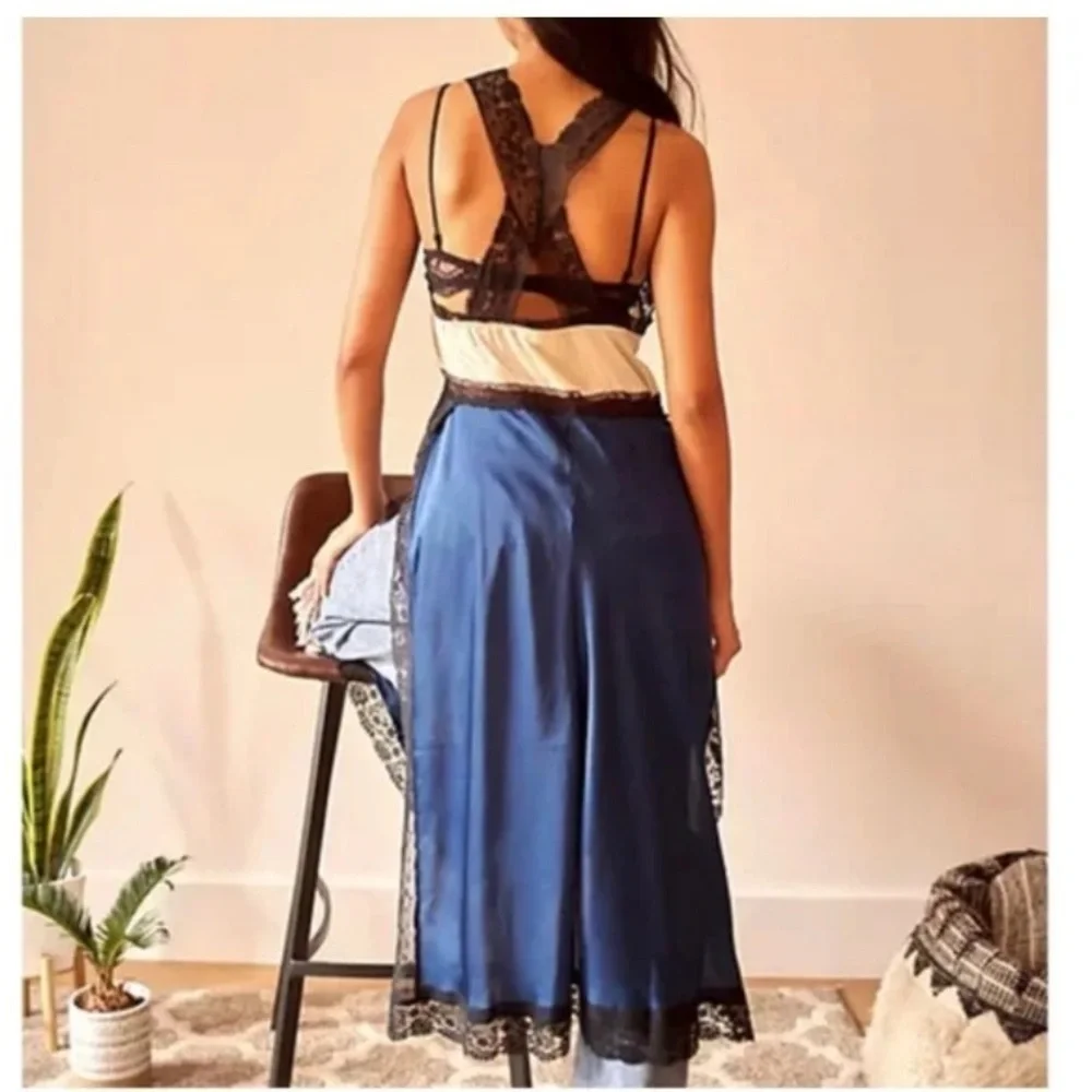 FREE PEOPLE Tri Me Midi Slip Dress